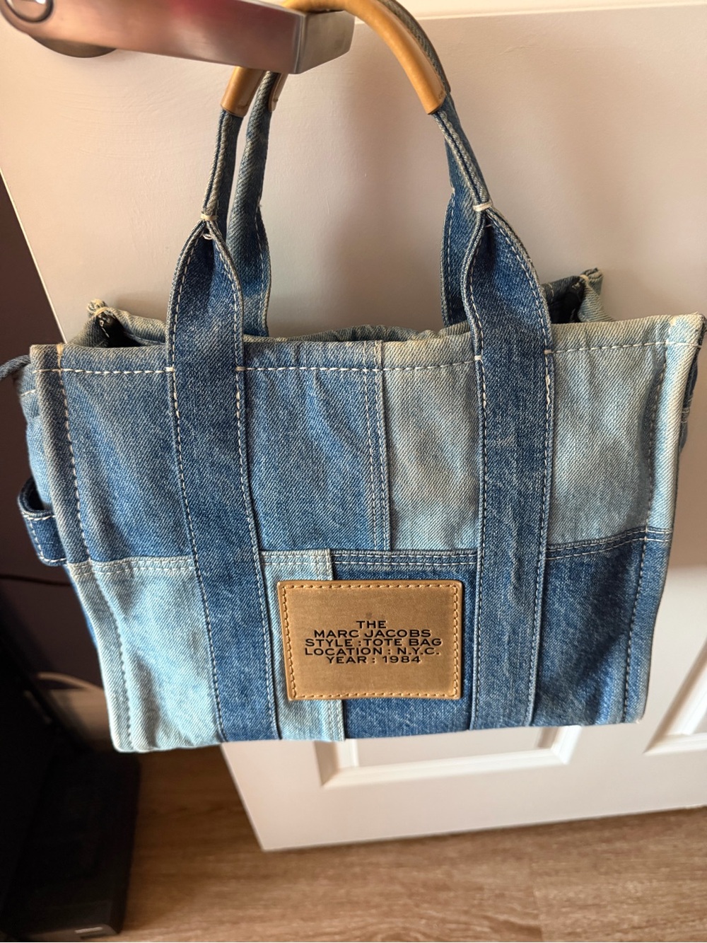 Marc Jacobs Two-Tone Denim The Tote Bag - Blue - Picture 2 of 4
